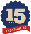 15 years of Nplate® (romiplostim) logo
