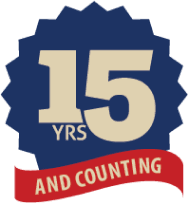 15 years of Nplate® (romiplostim) logo